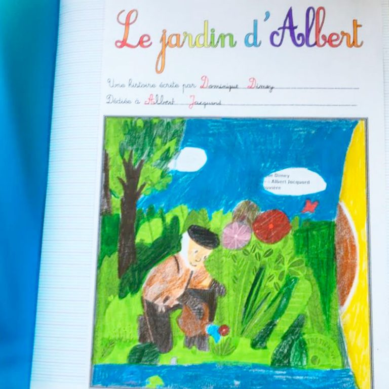 Cahier de classe du jardin d'Albert réalisé par les élèves de l'école Georges Sand à Rueil
