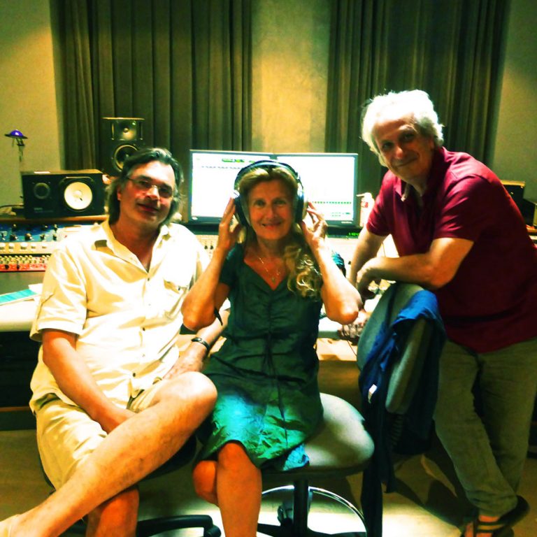 Travail en studio avec Alain Ganne ingénieur du son et Pierre Bluteau compositeur